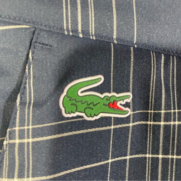 Lacoste Mens Twill Navy Blue Classic Fit Alligator Logo Shorts Size 40 - Picture 3 of 9